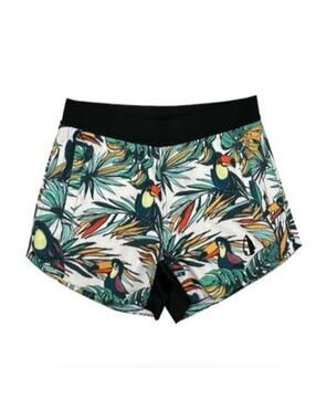 Tachuntfish Women's V2 Shorts with toucans and tropical leaves